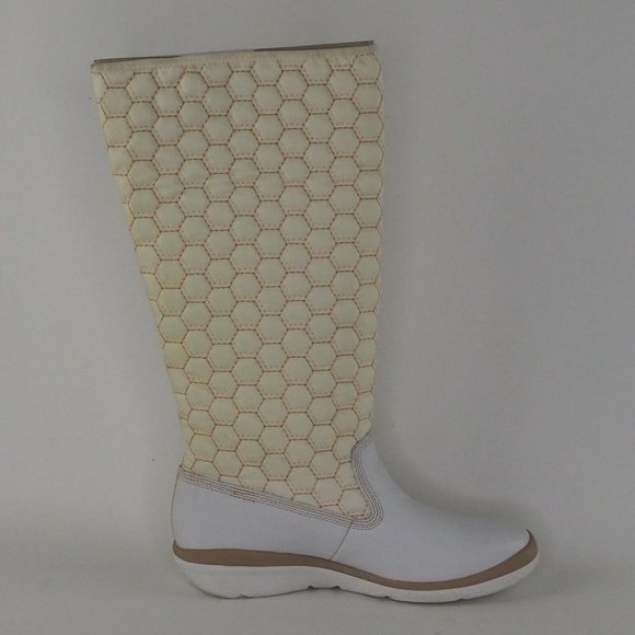 Timberland Kickadillaquilt Womens Boots White Leather 14In Vintage - Picture 3 of 12